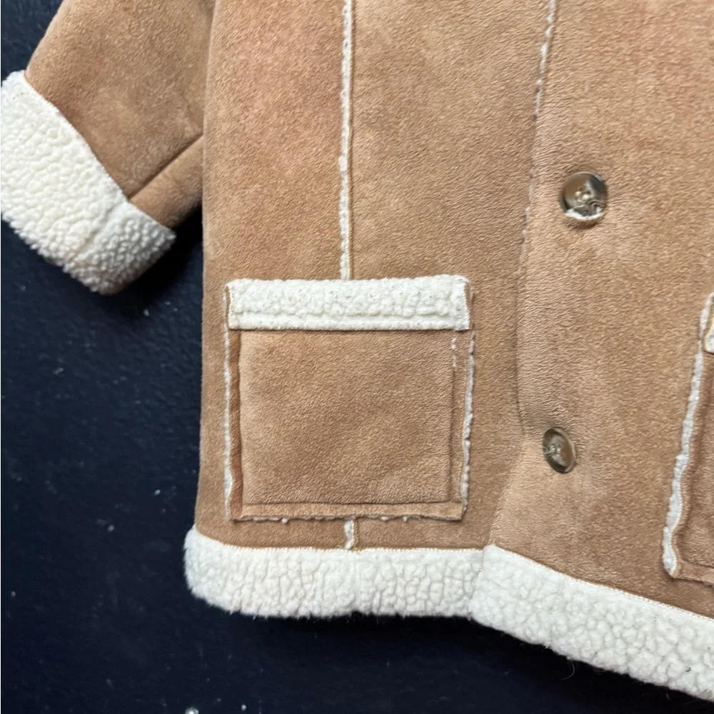 Infant Greendog Tan Sherpa Lined Winter Jacket Size 24 Months